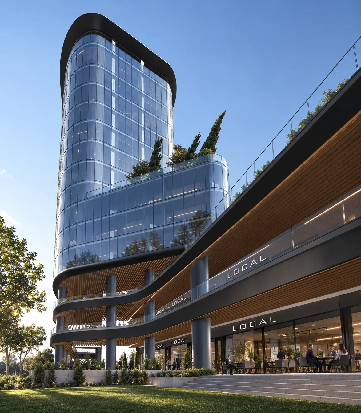 Antelia — Market Square y locales comerciales